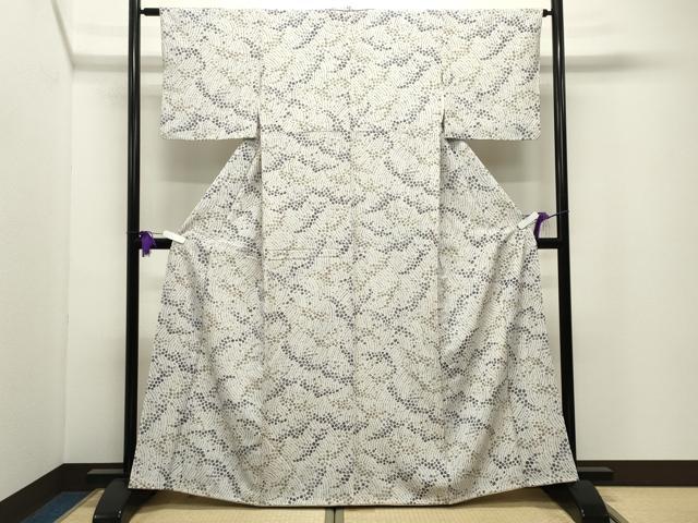 平和屋着物●上質な小紋 霞文 正絹 逸品 CABG4786gh