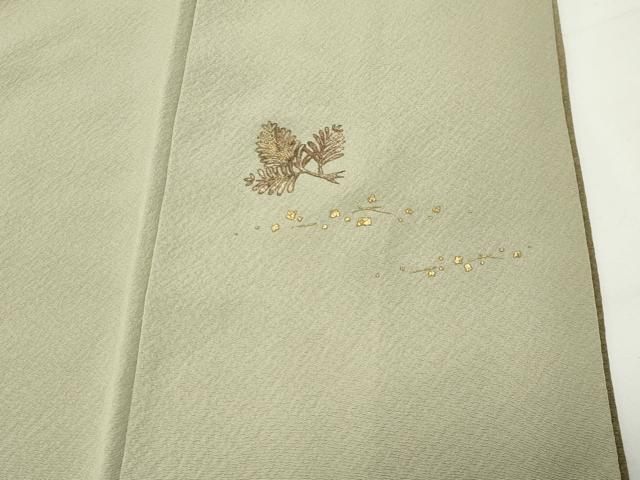 平和屋着物●訪問着 駒刺繍 鳳凰蓑亀松竹梅文 暈し染め 金彩 正絹 逸品 CABG4790gh