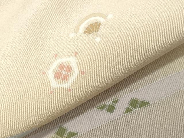 平和屋着物●訪問着 鬘帯花文 暈し染め 金彩 正絹 逸品 CABG4791gh