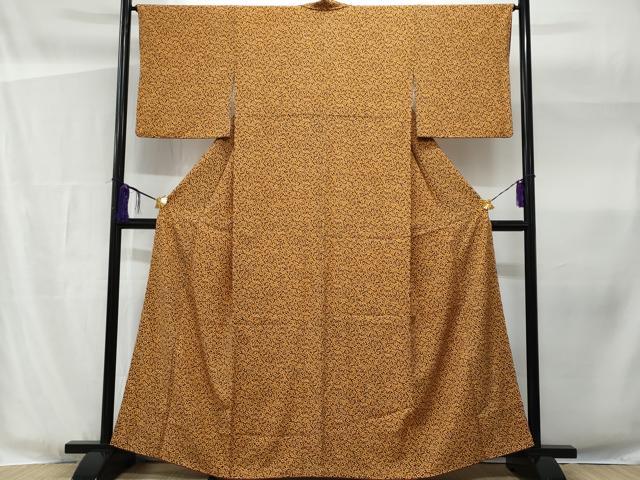 平和屋着物■上質な小紋 花唐草文 正絹 逸品 CABG4804fb