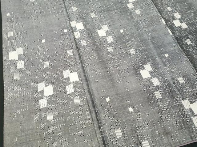 平和屋着物■上質な紬 幾何学文様 正絹 逸品 CABG4816fb