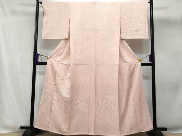 平和屋着物■訪問着 絞り 笹竹文 暈し染め 正絹 逸品 CABG4821fb