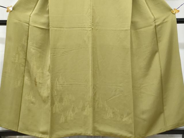 平和屋着物■豪華色留袖 樹林文 根岸色 正絹 逸品 CABG4824fb
