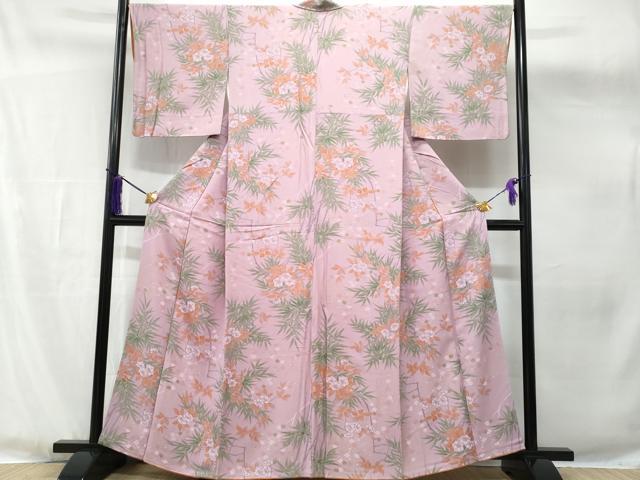 平和屋着物■上質な小紋 枝花文 正絹 逸品 CABG4825fb