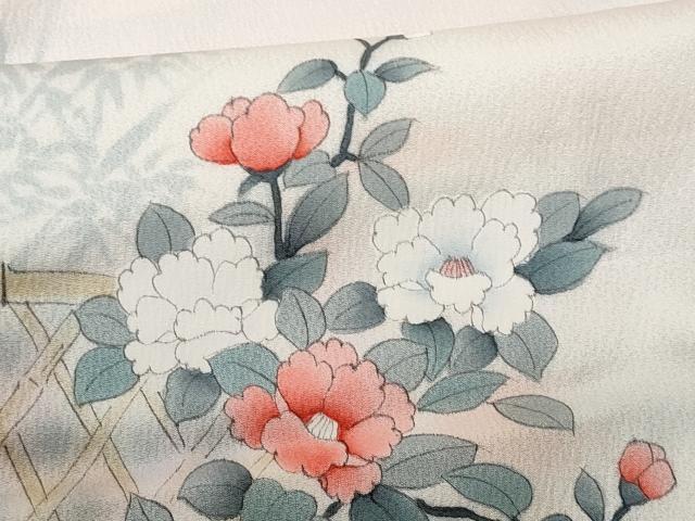 平和屋着物■訪問着 籬枝花文 正絹 逸品 CABG4830fb