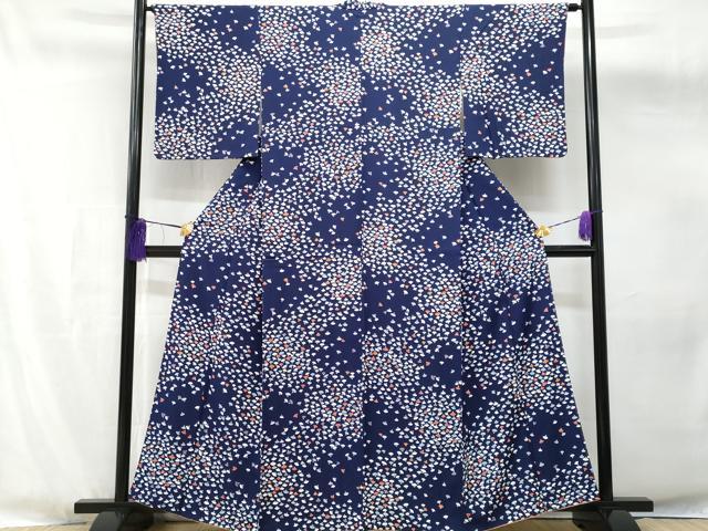平和屋着物■上質な小紋 扇面文 正絹 逸品 CABG4842fb