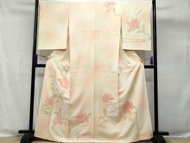 平和屋着物■訪問着 駒刺繍 枝花文 暈し染め 金彩 正絹 逸品 CABG4855fb