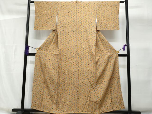 平和屋着物■上質な小紋 型染め 枝橘文 正絹 逸品 CABG4880fb