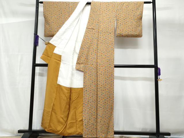 平和屋着物■上質な小紋 型染め 枝橘文 正絹 逸品 CABG4880fb