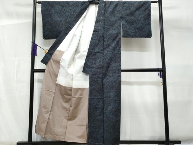 平和屋着物■結城紬 枝花文 証紙付き 正絹 逸品 未使用 CABG4894fb
