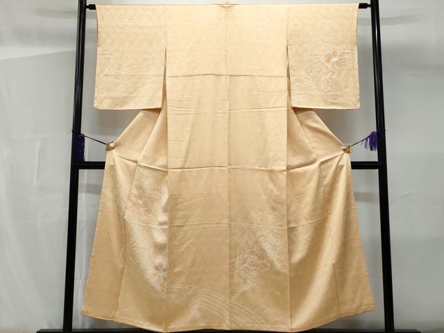 平和屋着物■訪問着 刺繍 絞り 舞花文 やまと誂製 正絹 逸品 CABG4895fb