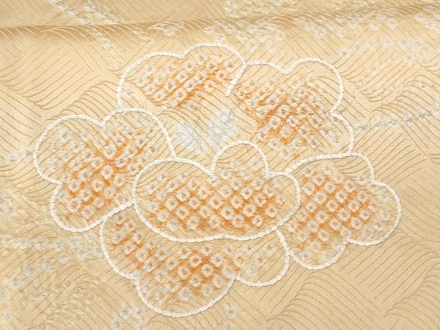 平和屋着物■訪問着 刺繍 絞り 舞花文 やまと誂製 正絹 逸品 CABG4895fb