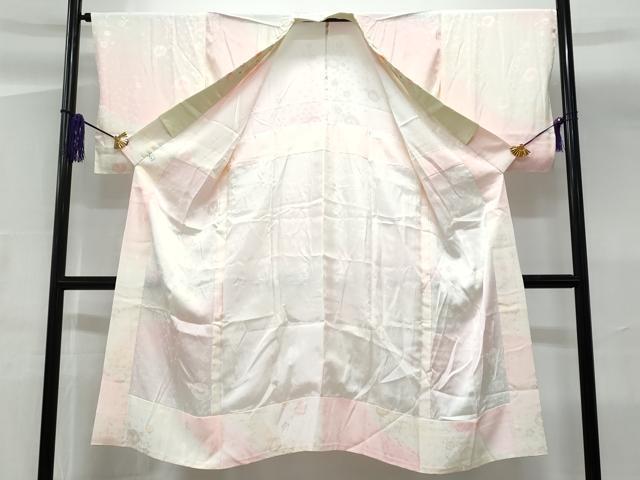 平和屋着物■長襦袢 枝椿 暈し染め 鈴乃屋扱い 半衿刺繍 正絹 逸品 未使用 CABG4903fb