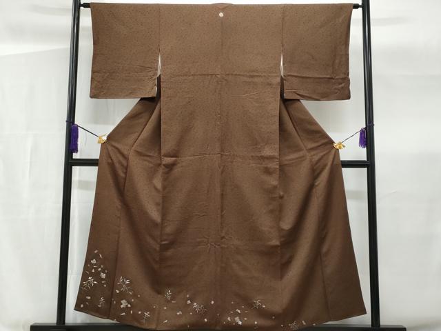 平和屋着物■豪華色留袖 破れ色紙笹竹文 金糸 正絹 逸品 CABG4971fb