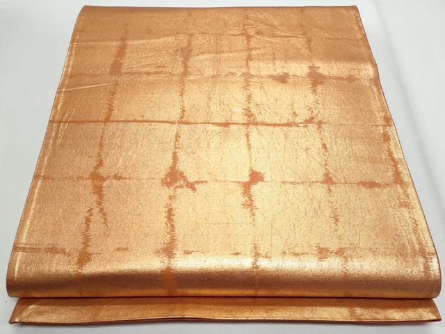 平和屋着物◎六通柄袋帯 変わり市松文 正絹 逸品 CABG5010fb