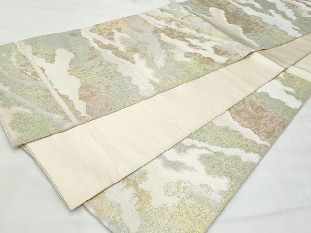 平和屋着物◎西陣 服部織物謹製 六通柄袋帯 霞文 正絹 逸品 CABG5047fb