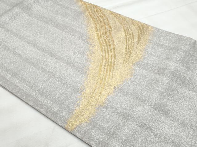 平和屋着物◎太鼓柄袋帯 霞文 金糸 正絹 逸品 未使用 CABG5091fb