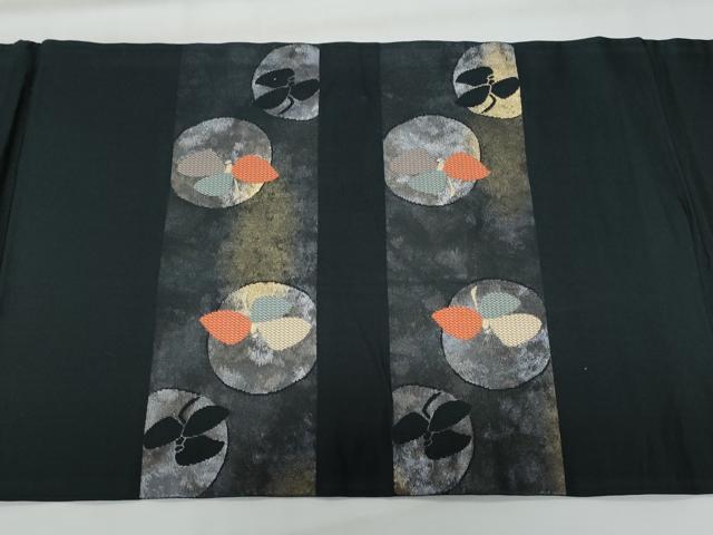 平和屋着物◎九寸開き名古屋帯 舞蝶丸文 金銀糸 引箔 正絹 逸品 CABG5135fb