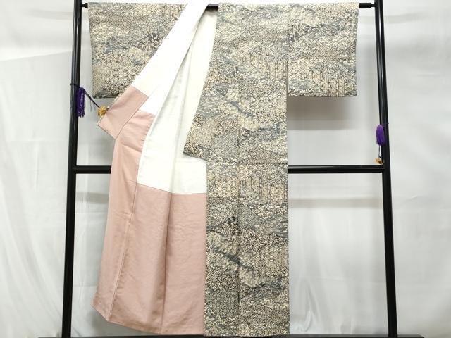 平和屋着物■上質な小紋 吉祥花文 暈し染め 正絹 逸品 CABG5187fb