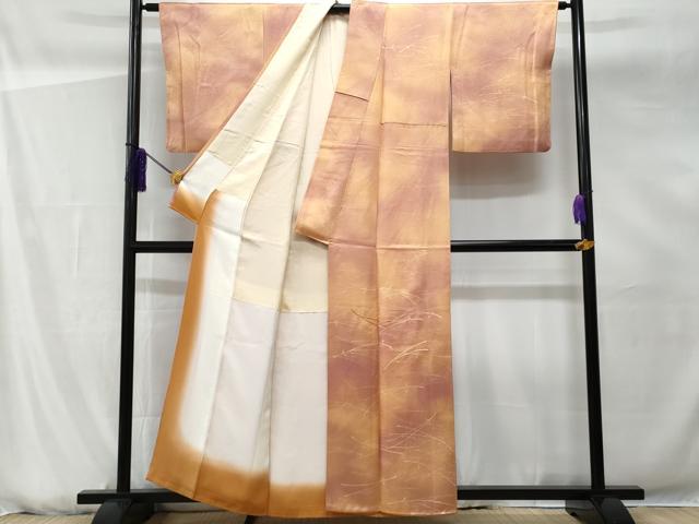 平和屋着物■訪問着 刺繍 溢れ松葉文 暈し染め 正絹 逸品 CABG5197fb
