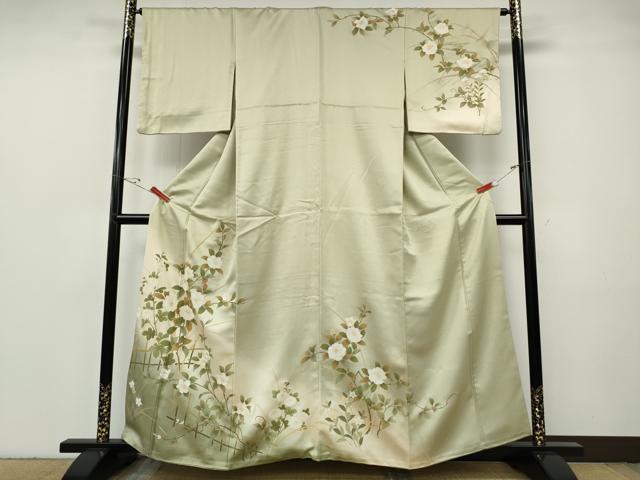 平和屋着物●訪問着 枝花文 暈し染め 金彩 鈴乃屋扱い 正絹 逸品 CABG5204ut