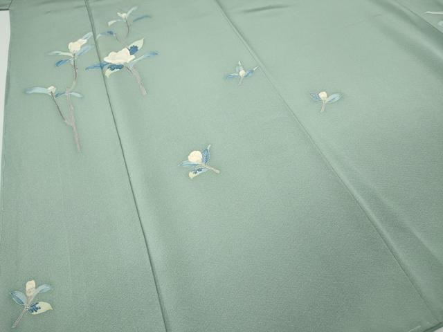平和屋着物●訪問着 友禅 作家物 枝花文 正絹 逸品 未使用 CABG5205ut