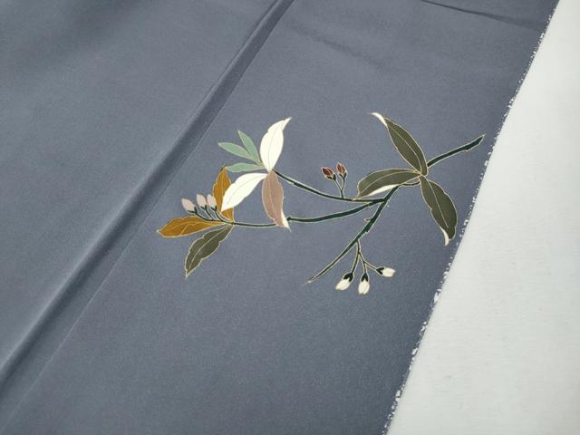 平和屋着物●訪問着 枝花文 たたき染め 金彩 正絹 逸品 CABG5208ut