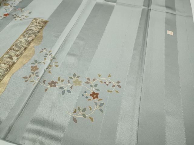 平和屋着物●訪問着 作家物 刺繍 蔦の葉花文 金彩 正絹 逸品 CABG5211ut