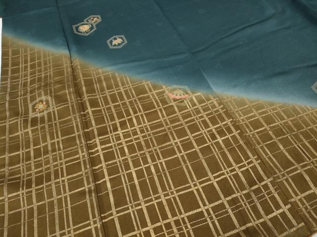 平和屋着物▼訪問着 刺繍 亀甲宝尽くし文 暈し染め 金彩 正絹 逸品 CABG5217ut