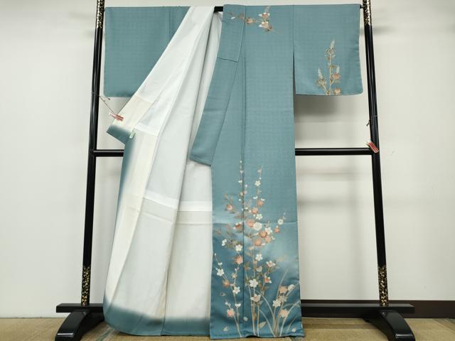 平和屋着物●訪問着 枝花文 暈し染め 金彩 正絹 逸品 CABG5241ut