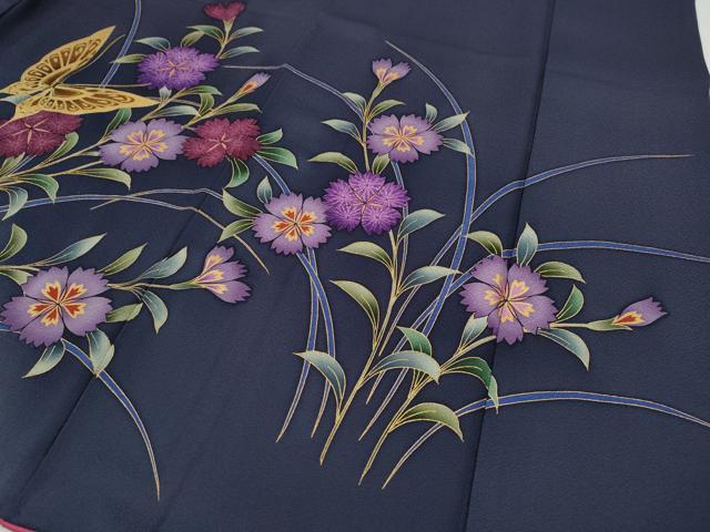 平和屋着物●豪華振袖 刺繍 流水花蝶文 暈し染め 金彩 正絹 逸品 CABG5250ut