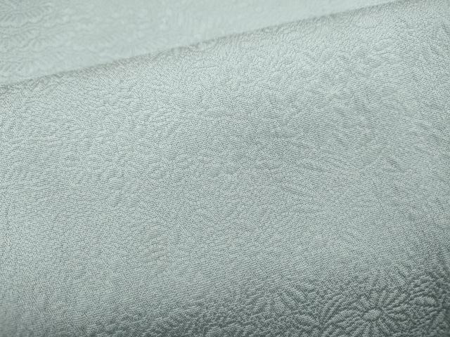 平和屋着物●上質な色無地 草花地紋 月白色 正絹 逸品 CABG5260ut