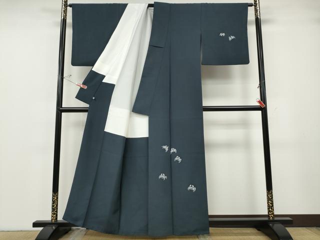 平和屋着物●本加賀友禅作家 鶴見保次 訪問着 蟹 カニ さが美扱い 正絹 逸品 CABG5263ut