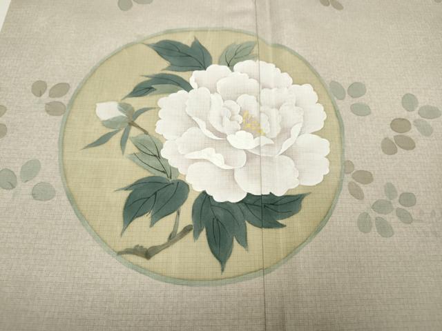 平和屋着物●訪問着 本場染大島紬 手描き 花丸文 正絹 逸品 CABG5264ut