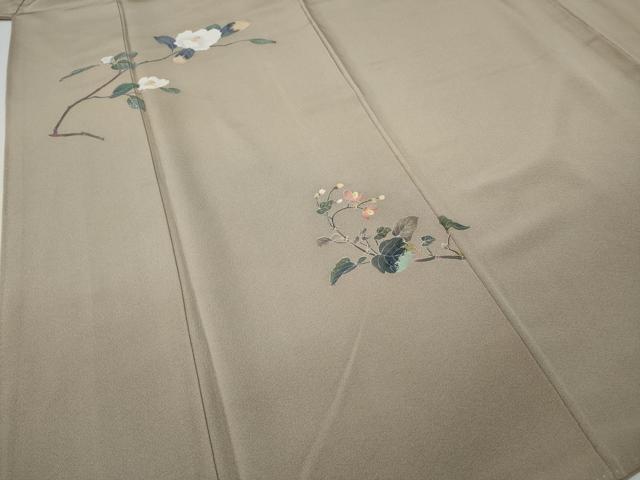 平和屋着物●十日町友禅作家 一梗 訪問着 枝花文 暈し染め 正絹 逸品 CABG5277ut