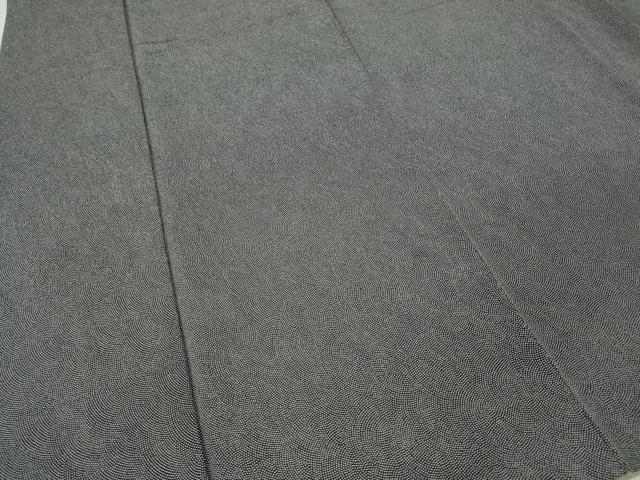 平和屋着物●江戸小紋 鮫小紋柄 黒地 大丸扱い 正絹 逸品 CABG5286ut