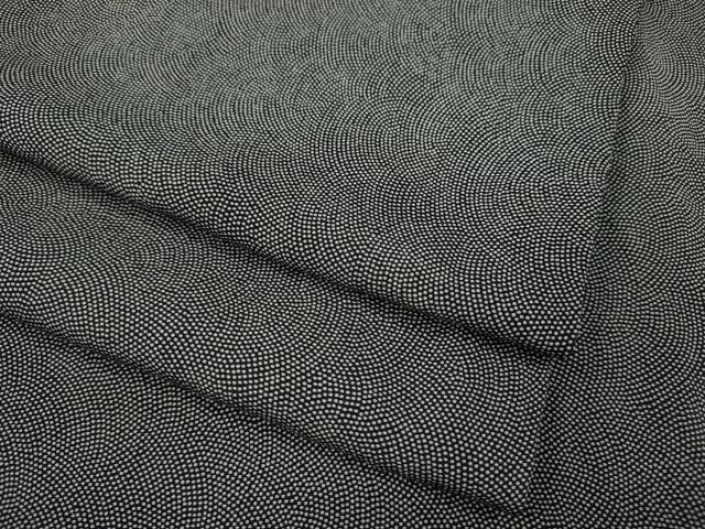 平和屋着物●江戸小紋 鮫小紋柄 黒地 大丸扱い 正絹 逸品 CABG5286ut