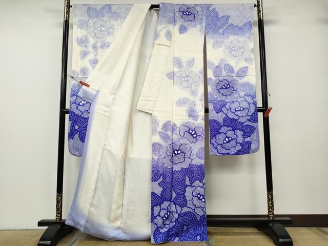 平和屋着物●豪華振袖 総絞り 草花文 暈し染め 正絹 逸品 CABG5287ut