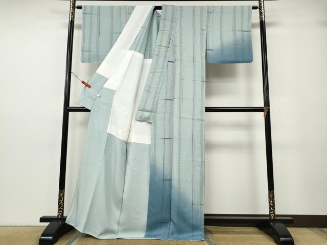 平和屋着物▼訪問着 ろうけつ染 吉祥花間道 暈し染め 正絹 逸品 CABG5290ut