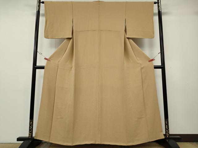 平和屋着物●上質な色無地 淡香色 鬼しぼ縮緬 正絹 逸品 CABG5294ut