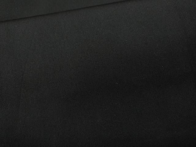 平和屋着物●男性 黒紋付・羽織セット 羽裏:枝松葉 鷹 キングサイズ 正絹 逸品 CABG5297ut