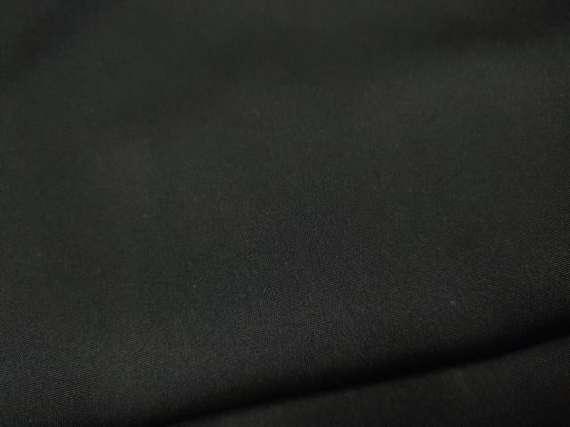 平和屋着物●男性 黒紋付・羽織セット 羽裏:切嵌文 正絹 逸品 CABG5298ut