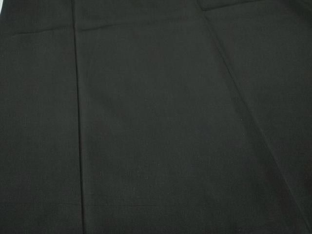 平和屋着物●男性 黒紋付・羽織セット 羽裏:人物風景文 キングサイズ 正絹 逸品 CABG5299ut