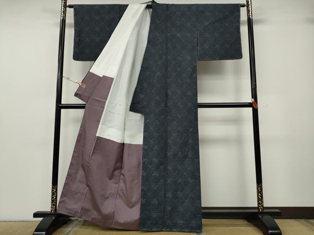 平和屋着物●本場大島紬 鳳凰菱花文 正絹 逸品 CABG5307ut