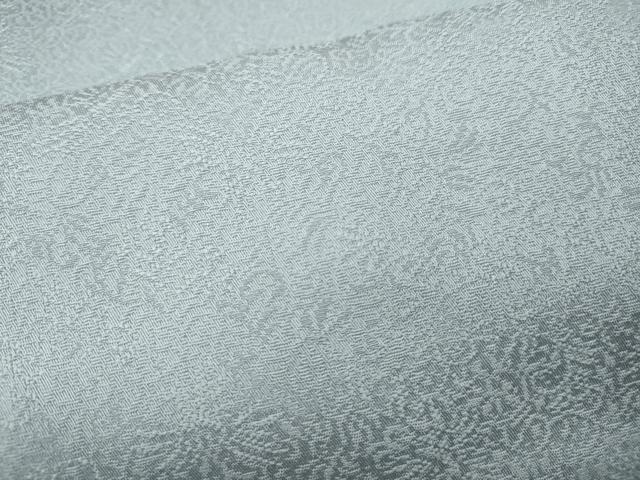 平和屋着物●上質な色無地 草花文地紋 白藍色 正絹 逸品 CABG5308ut