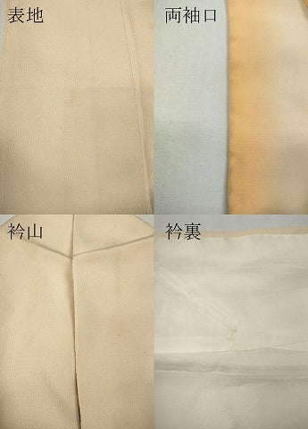 平和屋着物●加賀友禅の巨匠 初代 由水十久監修 色無地 霞地紋 肌色 正絹 逸品 CABG5309ut