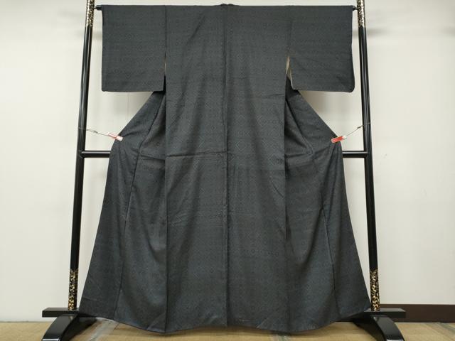 平和屋着物●本場大島紬 龍郷絣 菱花文 正絹 逸品 CABG5310ut