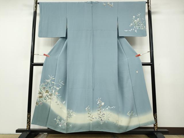 平和屋着物●訪問着 友禅 作家物 草花文 暈し染め 正絹 逸品 CABG5319ut