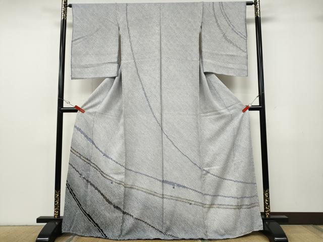 平和屋着物●訪問着 絞り 刺繍 草花文 暈し染め 金彩 仮絵羽 正絹 逸品 未使用 CABG5329ut