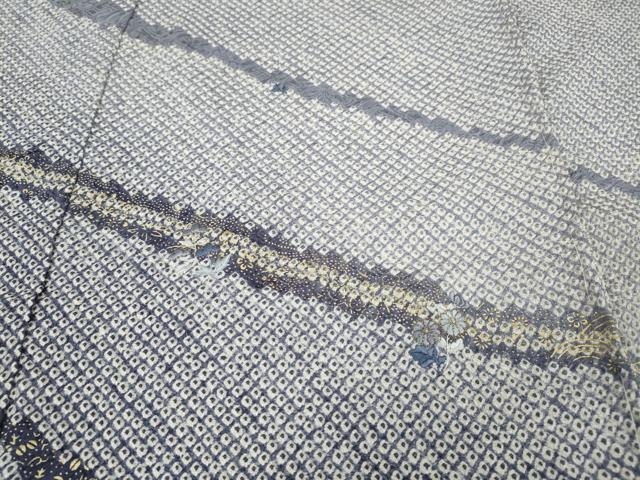 平和屋着物●訪問着 絞り 刺繍 草花文 暈し染め 金彩 仮絵羽 正絹 逸品 未使用 CABG5329ut